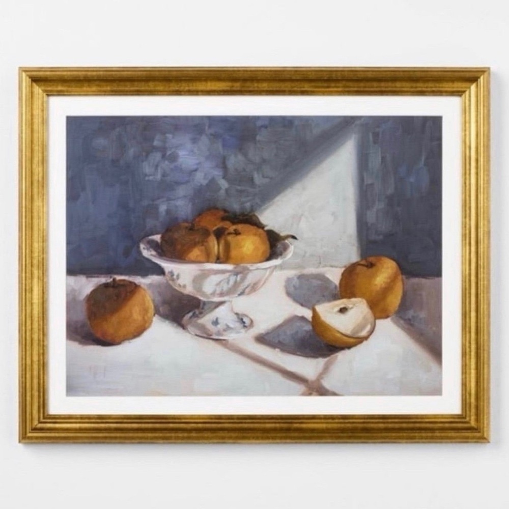 Studio McGee Still Life with Golden Apples - Blue and Gold Palette